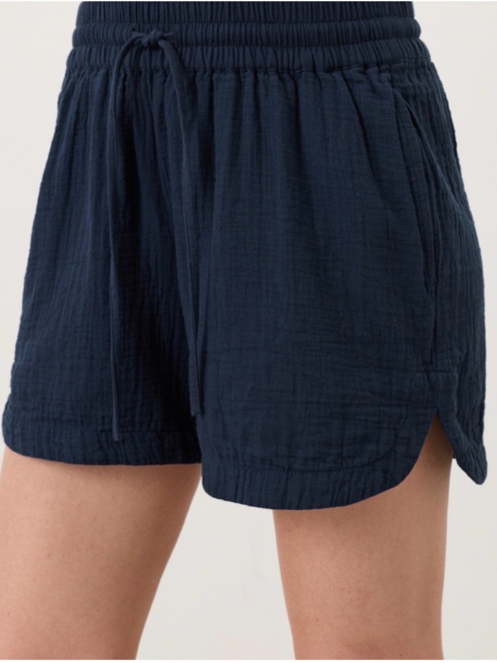 NWT Pact Double Gauze Curved Hem Shorts